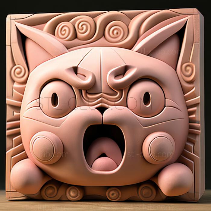 3D мадэль Rough Tough Jigglypuff Purins Песня Папас Песня (STL)